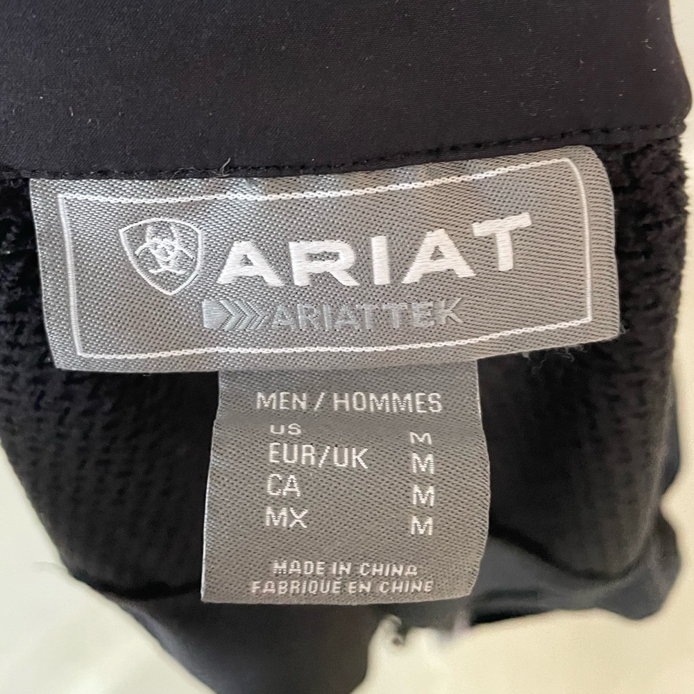 Ariat Men's Size M Black Softshell Jacket - Picture 2 of 3